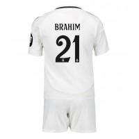 Real Madrid Brahim Diaz #21 Hemmaställ Barn 2024-25 Korta ärmar (+ Korta byxor)